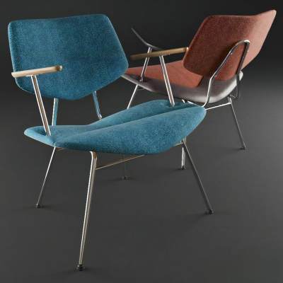 现代蓝色扶手椅